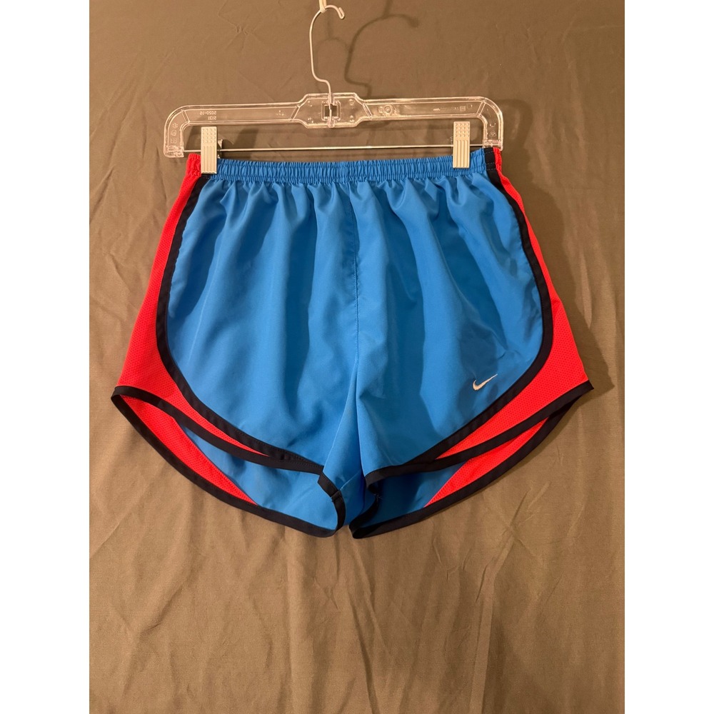 Nike Dri-FIT Tempo Running Shorts Blue Red Women Small Athletic Gym Workout